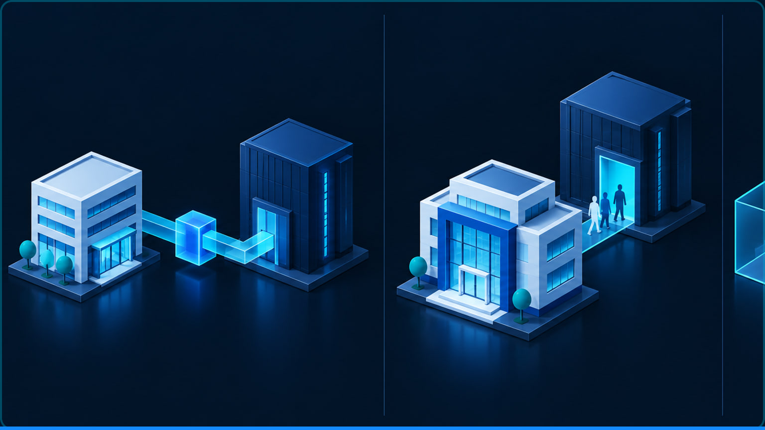 A three-lane comparison diagram distinguishes direct, embedded, and self-managed delivery by showing their different provider relationships, onboarding ownership, operating environments, and custody control.